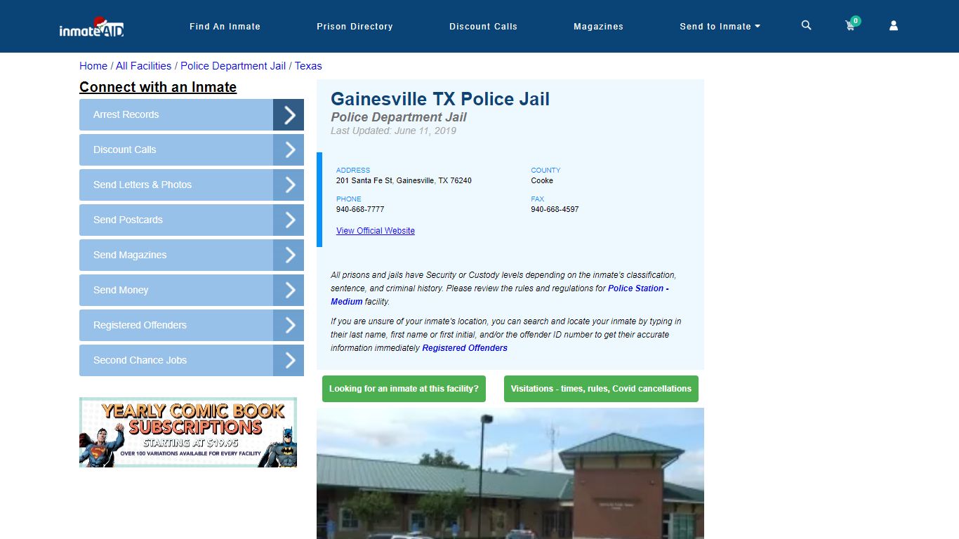 Gainesville TX Police Jail & Inmate Search - Gainesville, TX