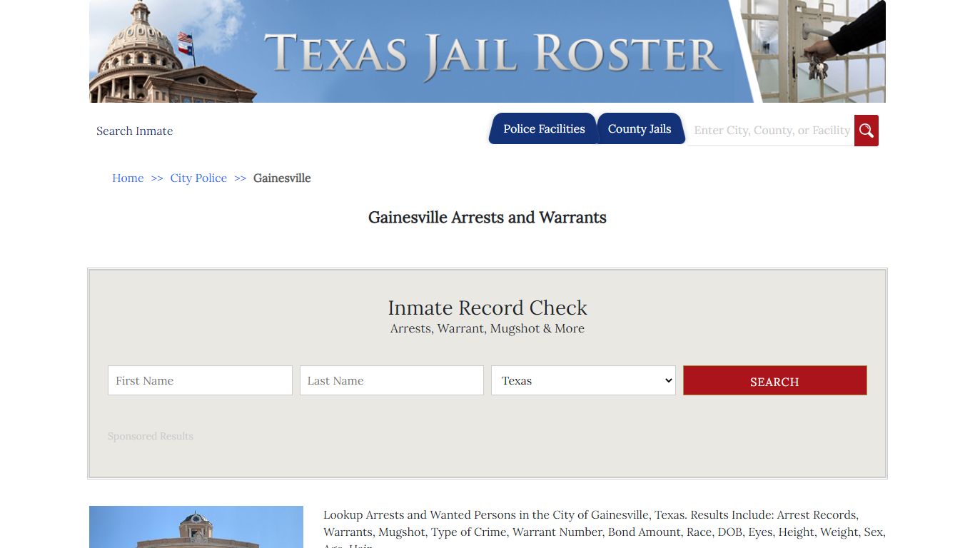 Gainesville Arrests and Warrants | Jail Roster Search